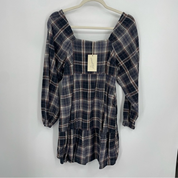 Universal Thread Balloon Sleeve Plaid Shift Dress Womens Sz S Small NWT - Picture 2 of 9